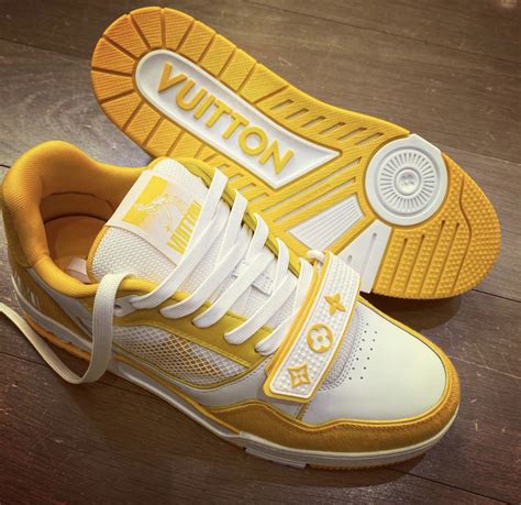 louis vuitton yellow sneakers|Louis Vuitton sneakers white yellow.